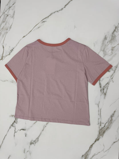 CELINE 短袖T恤 髒粉色