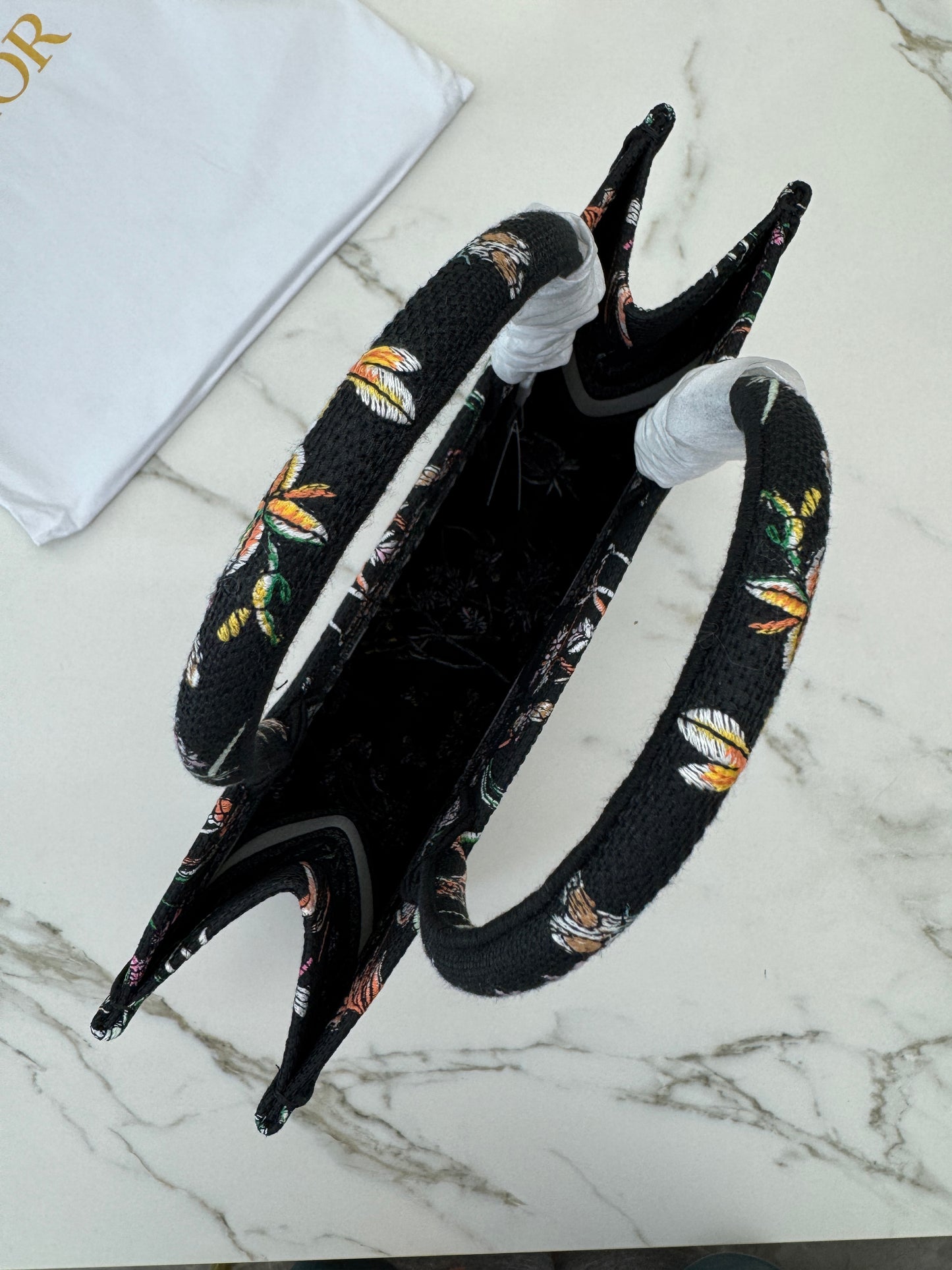 DIOR Book Tote Herbarium Black Medium