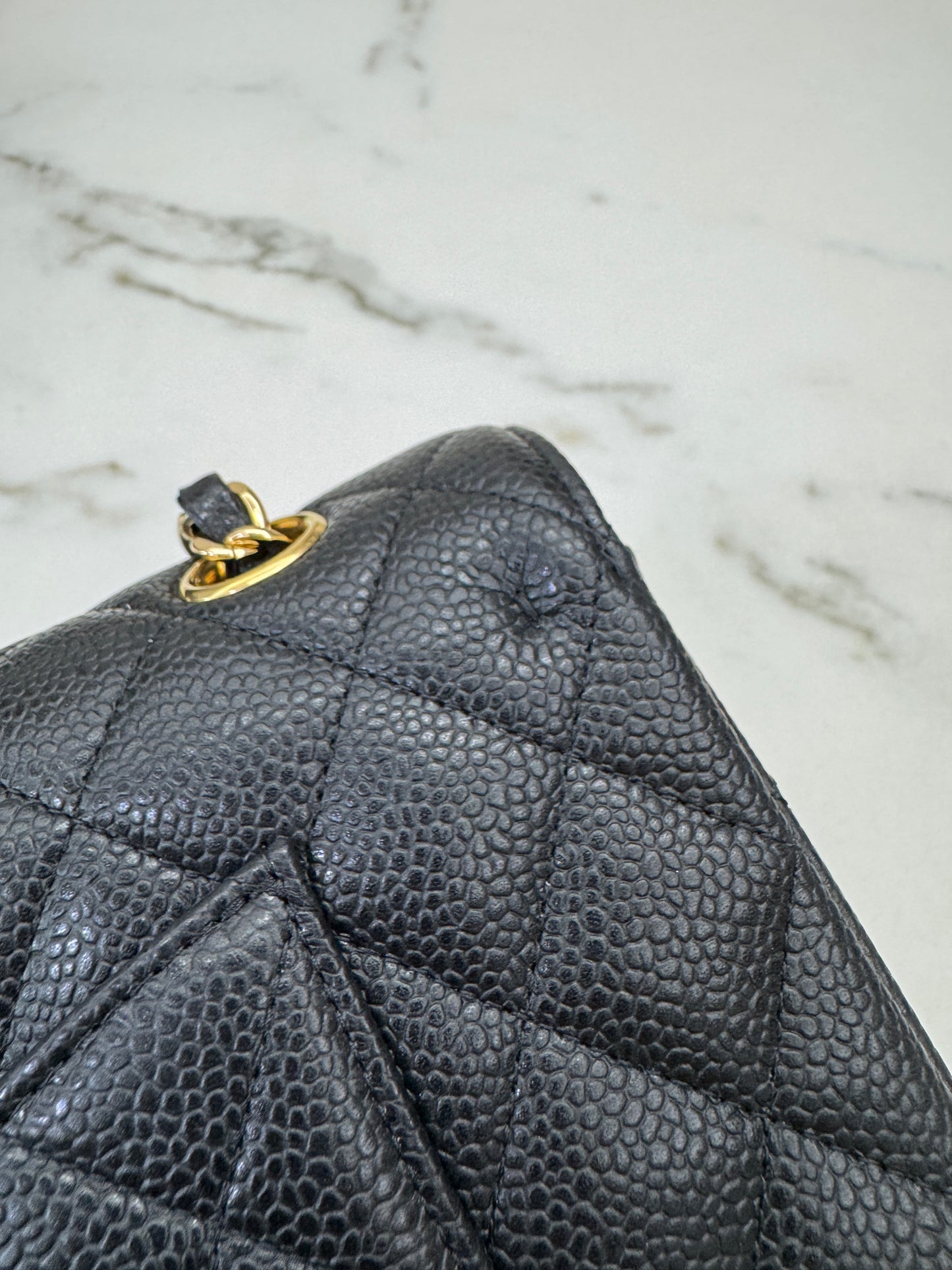 CHANEL CF25 Medium 黑金牛 Black Calfskin GHW