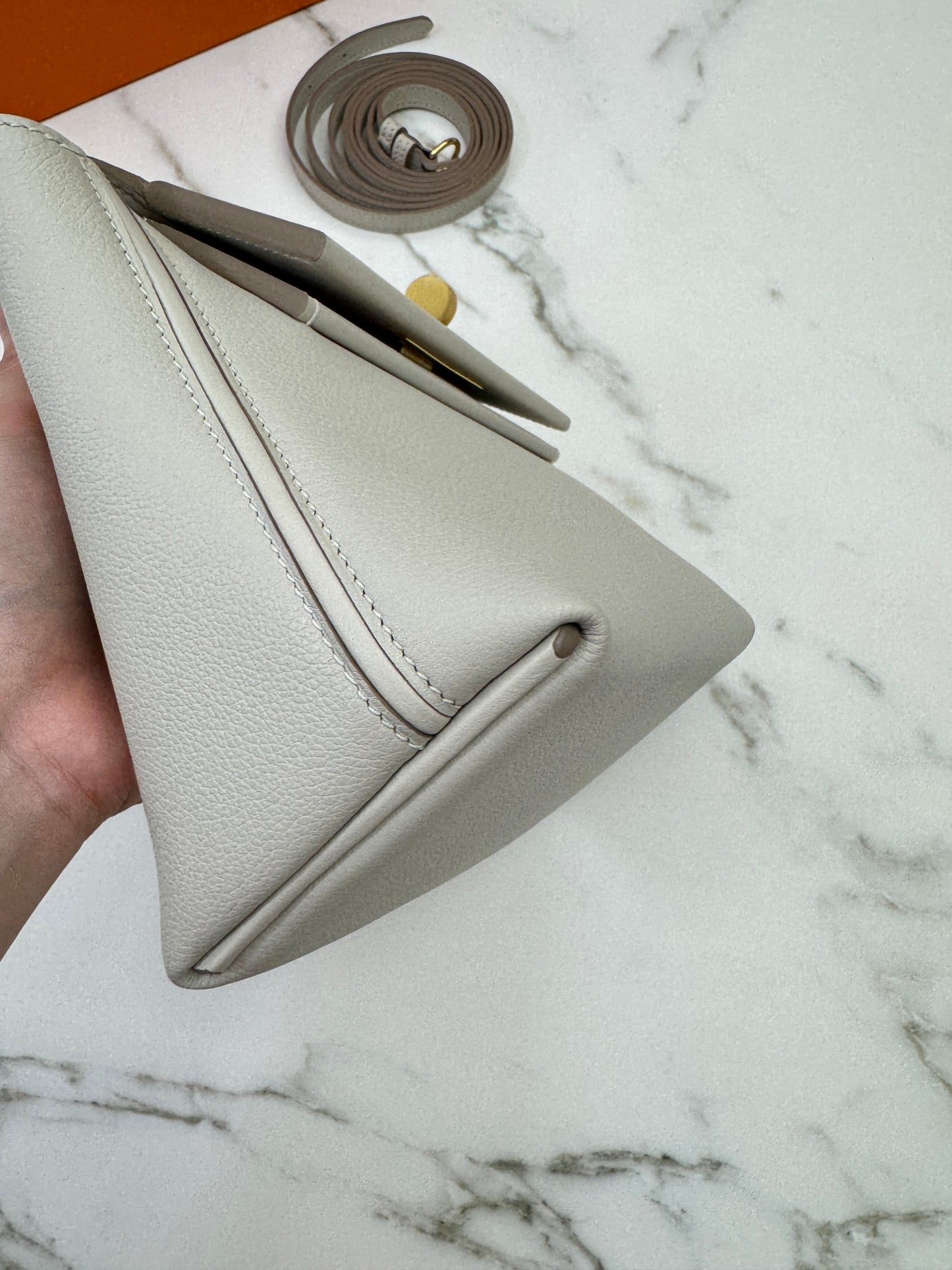 HERMES Mini 2424 冰川白金扣 Evercolor
