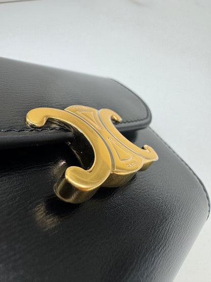 CELINE Wallet 凱旋門金扣Box皮