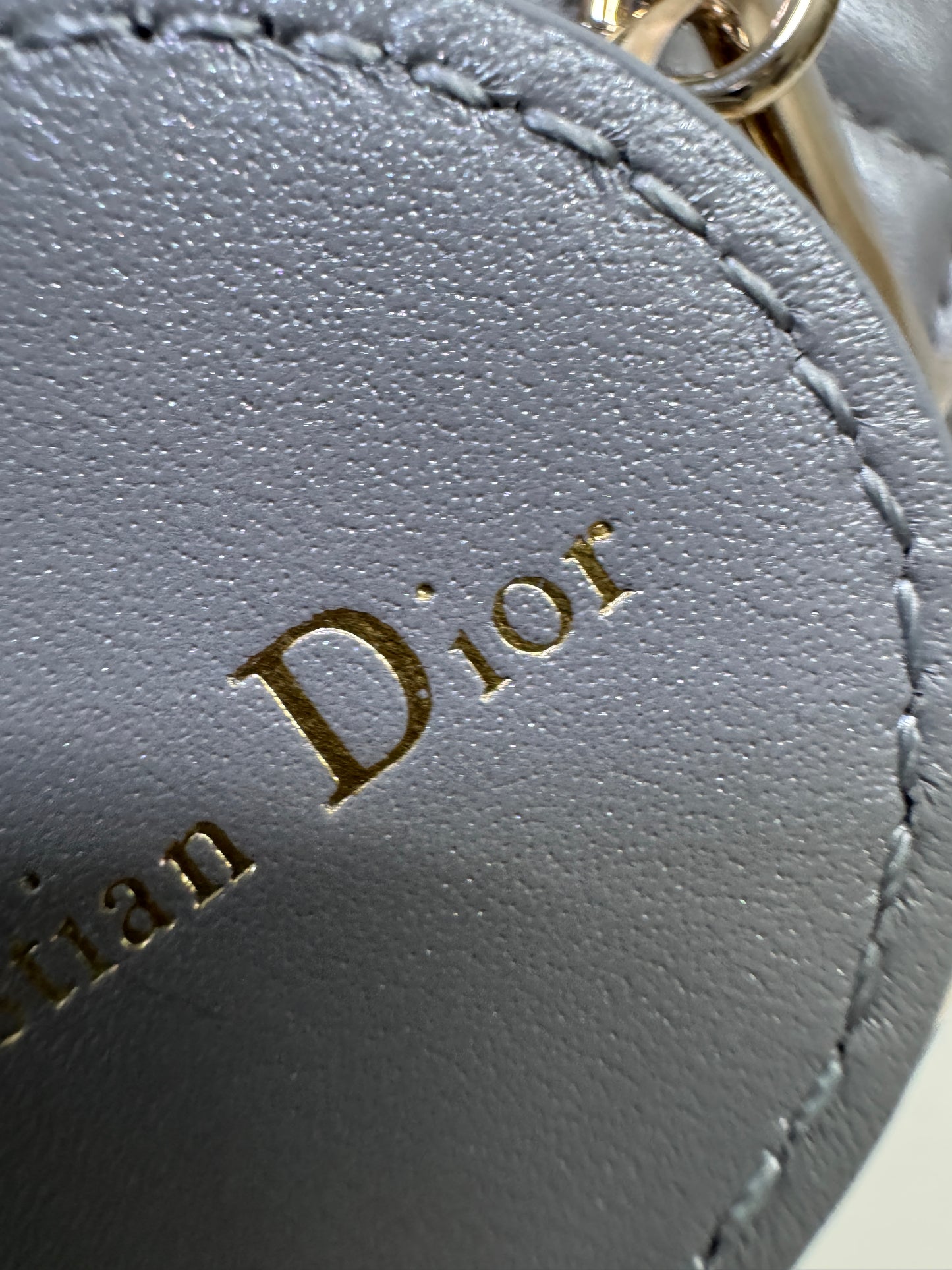 DIOR Lady Dior Mini 珠光灰