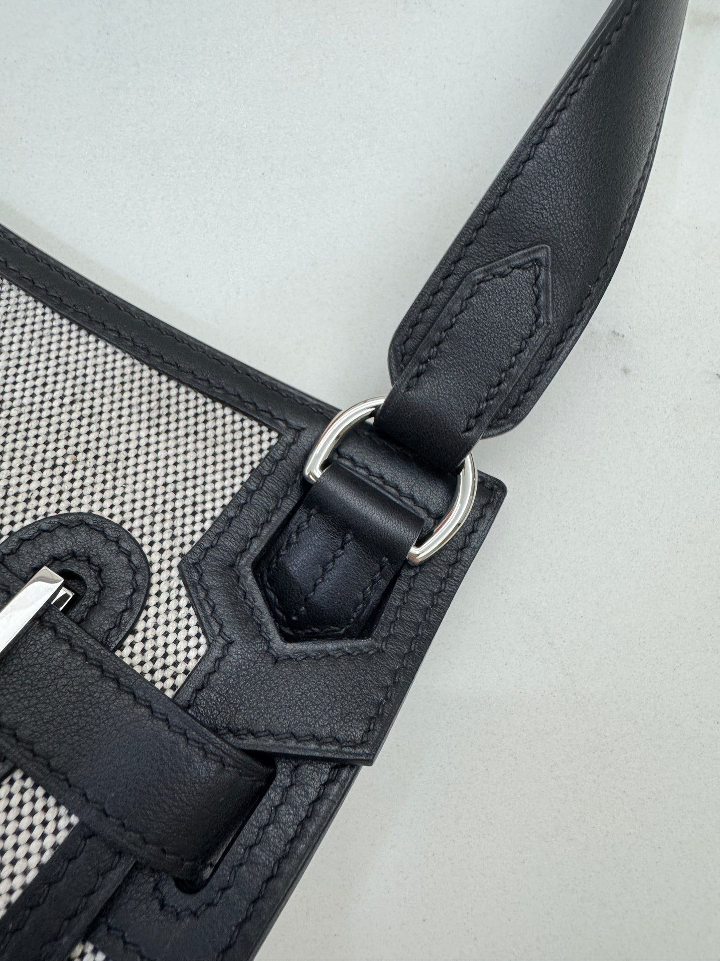 HERMES Mini Jypsiere 熊貓帆布 Swift/ Canvas