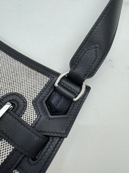 HERMES Mini Jypsiere 熊貓帆布 Swift/ Canvas