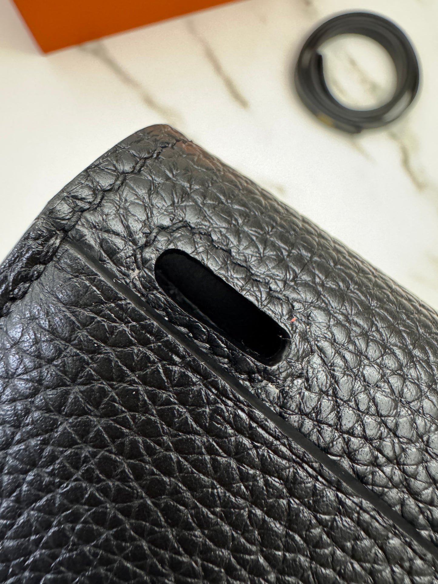 HERMES Halzan 25 黑金 Noir TC GHW