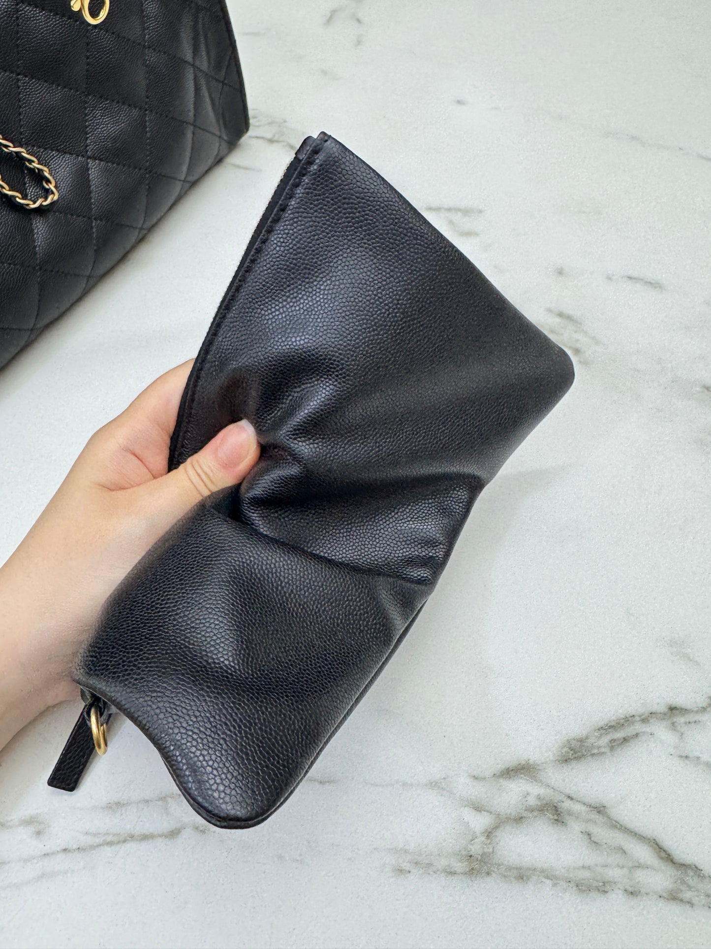 CHANEL 25Bag Medium 黑色荔枝皮