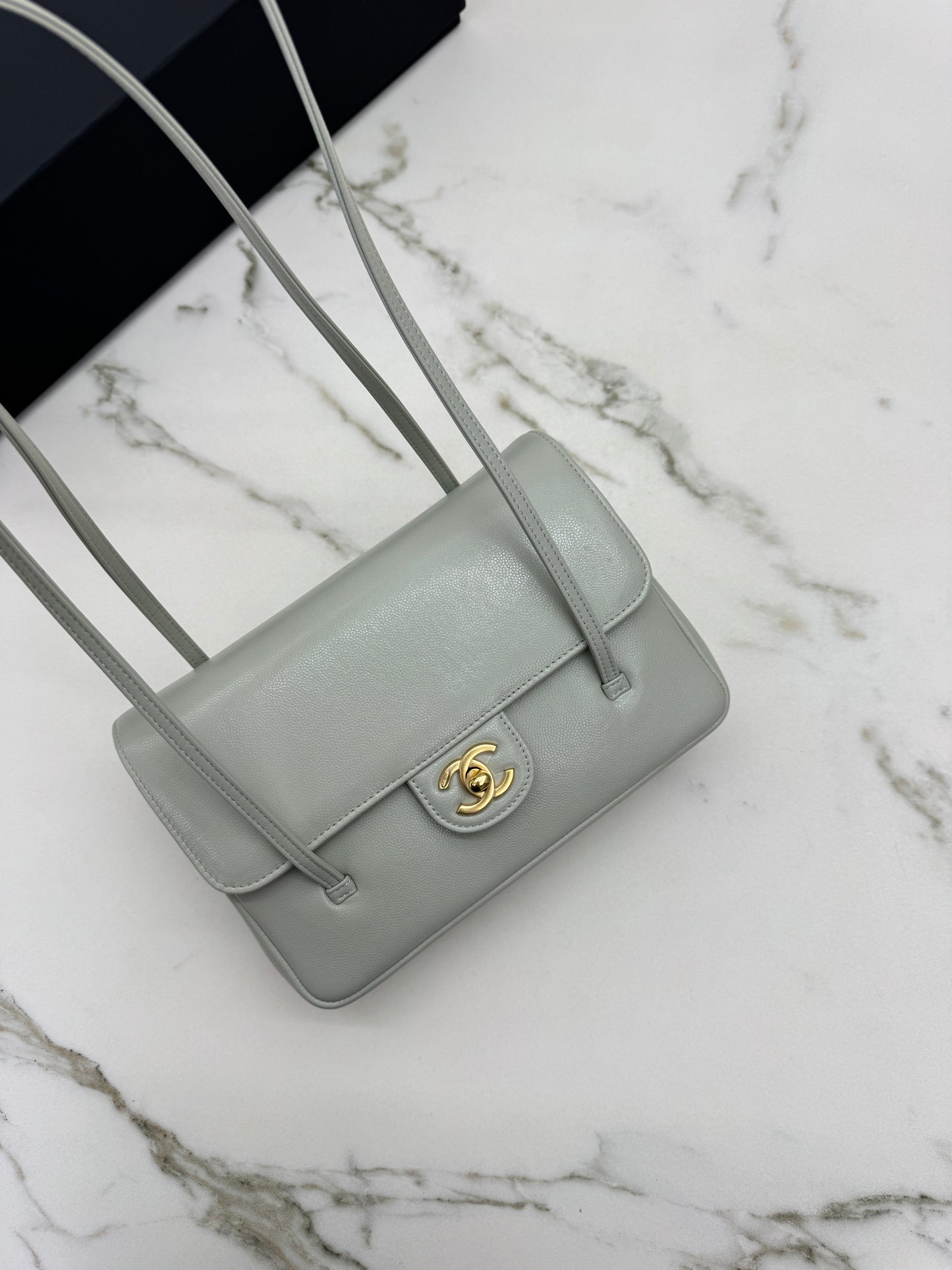 CHANEL Preppy Coco 灰綠色 Small