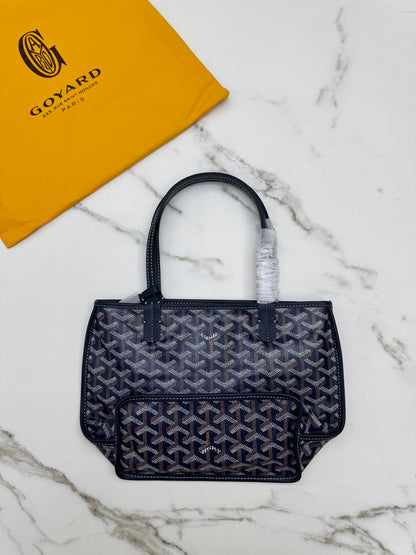 GOYARD Mini Anjour Tote 海軍藍【另配包夾】