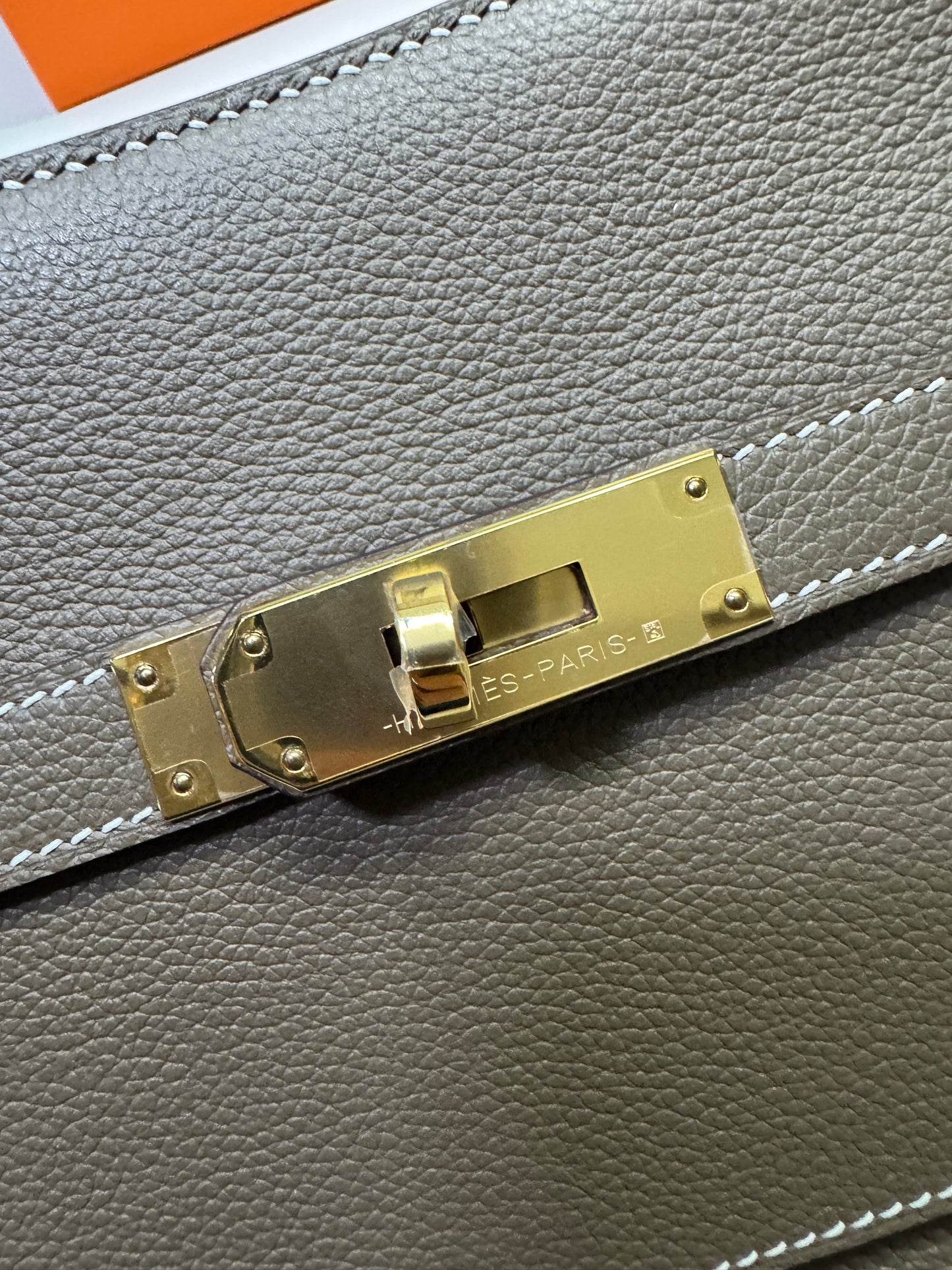 HERMES Jypsiere Mini 大象灰 金扣 evercolor 18 etoupe GHW