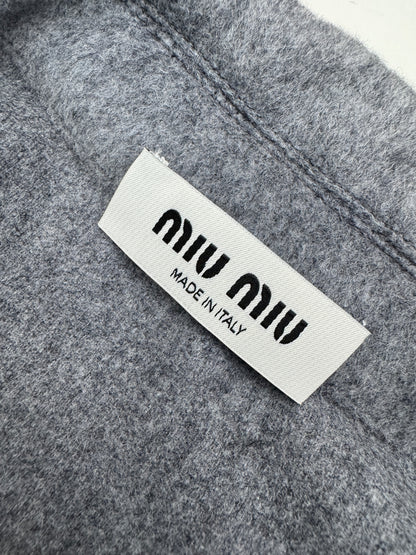MIU MIU 25FW 灰色羊毛外套