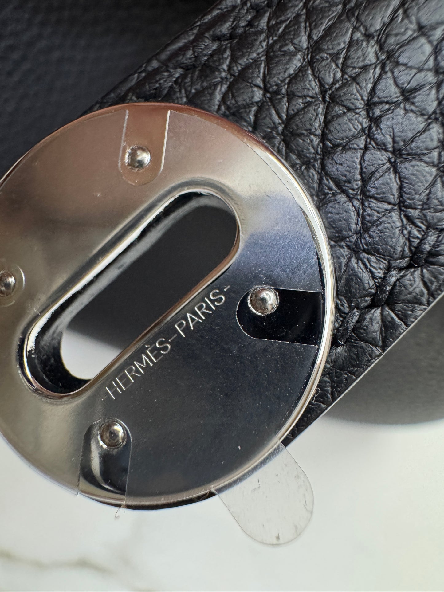 HERMES Lindy30 黑銀 TC Noir PHW