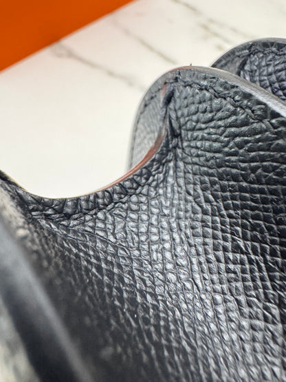 HERMES Mini Constance 黑金 Epsom Noir GHW 新鏡子版