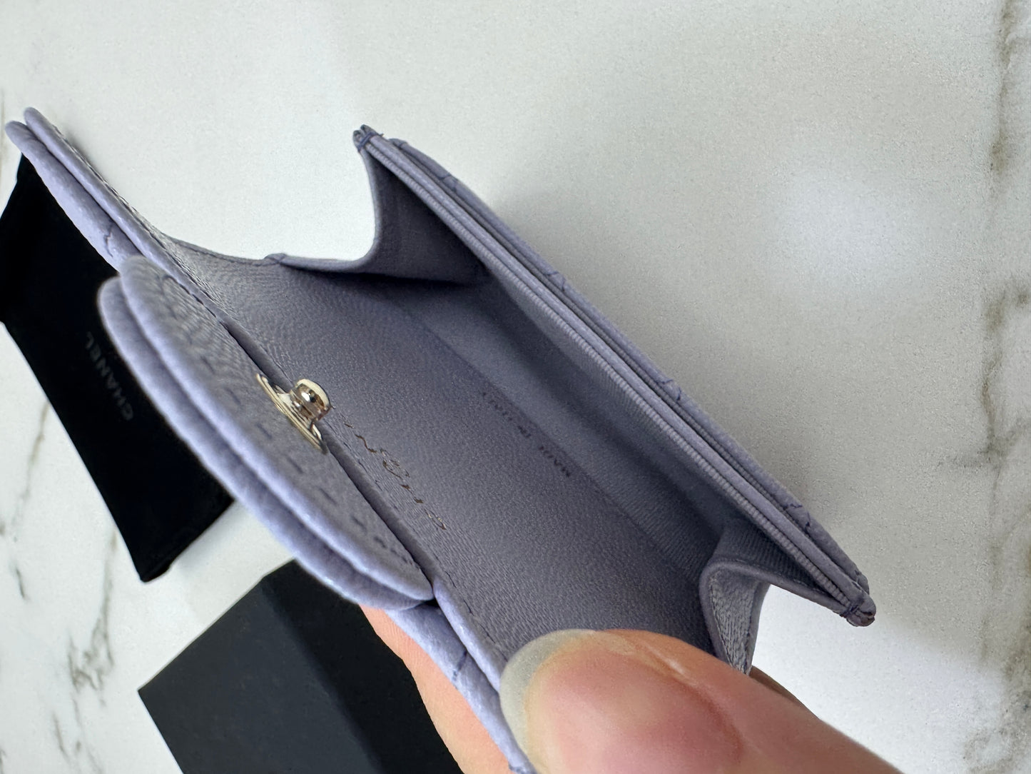 CHANEL 21K 香芋紫 CF Cardholder