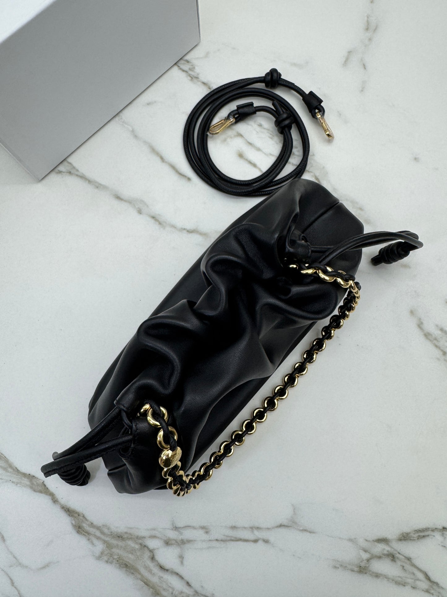 LOEWE Flamenco Purse Mellow Nappa Lambskin Black Medium