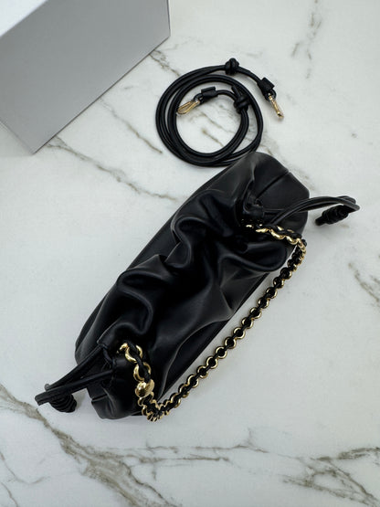 LOEWE Flamenco Purse Mellow Nappa Lambskin Black Medium