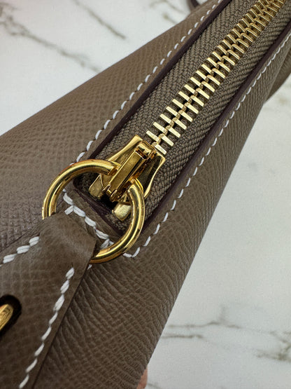 HERMES Bolide 25 大象灰金扣 Epsom Etoupe GHW