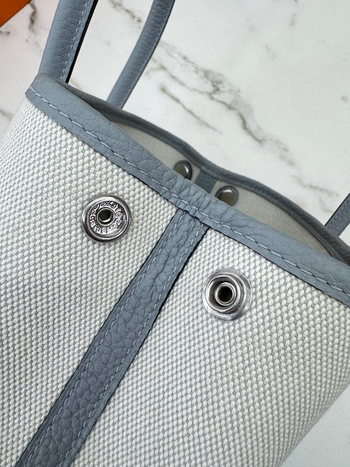 HERMES Neo Garden Party 23 木偶灰 Negonda Canvas