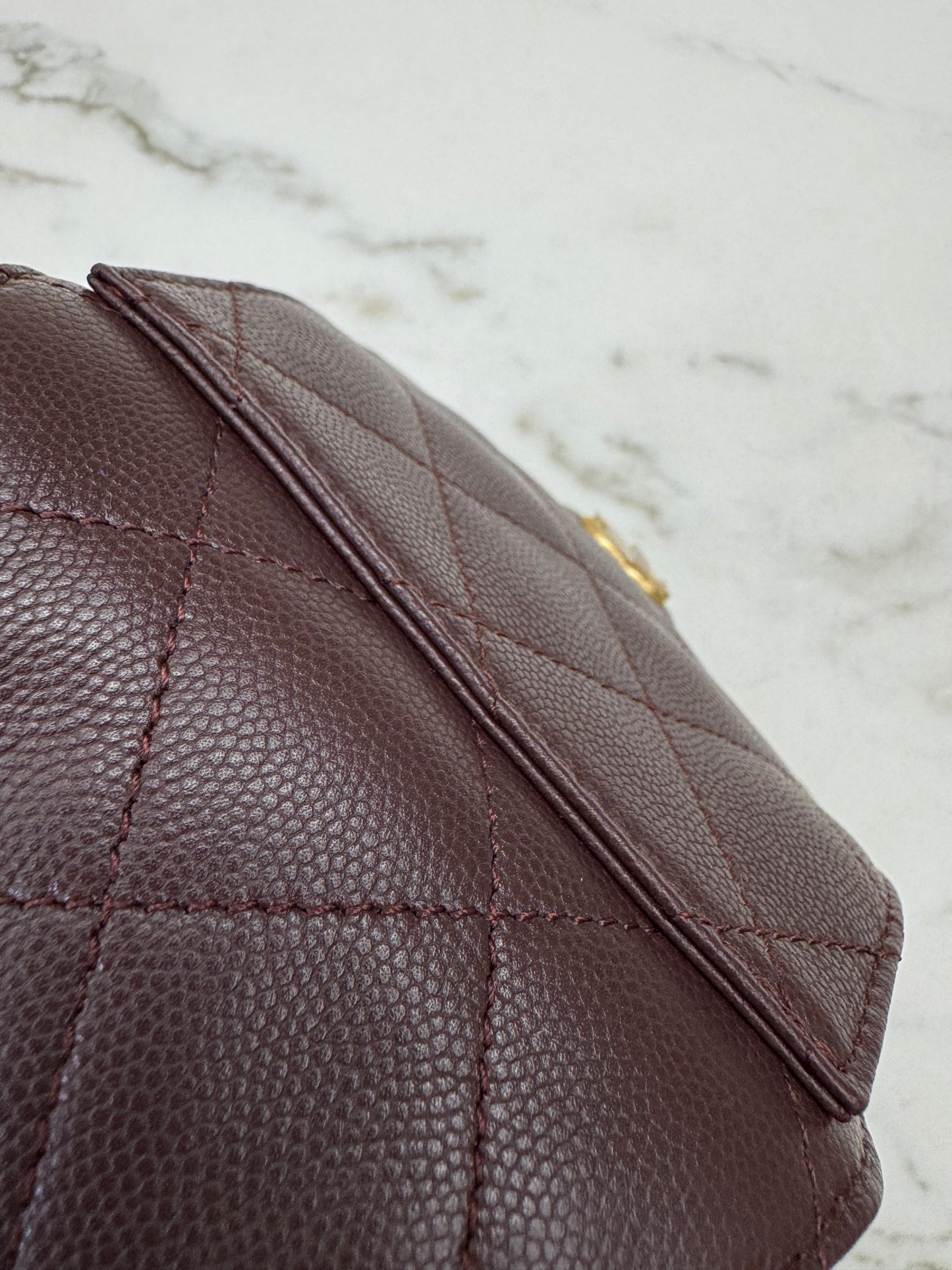 CHANEL 25Bag 荔枝牛皮 Small Chocolate