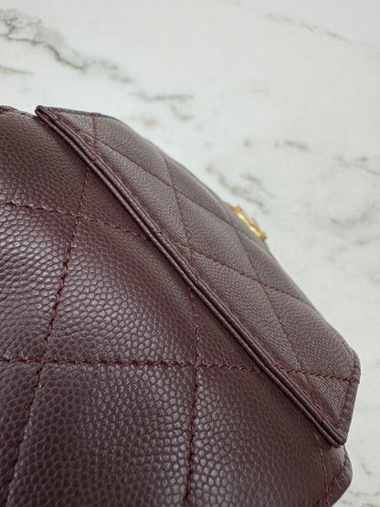 CHANEL 25Bag 荔枝牛皮 Small Chocolate