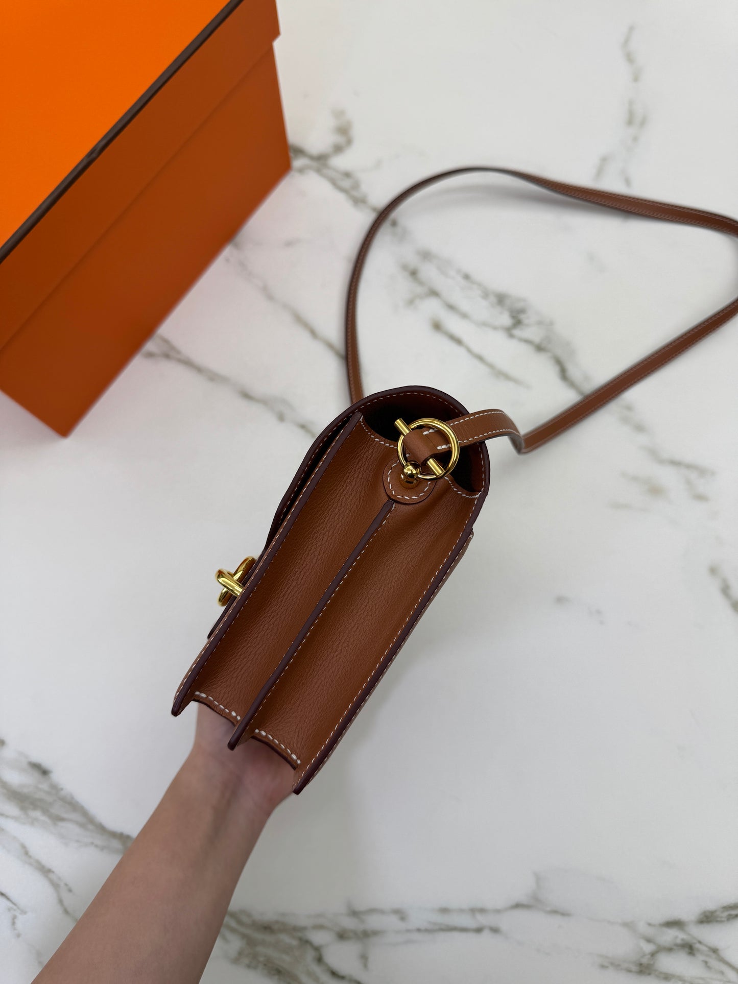 HERMES Mini Roulis Gold Evercolor GHW