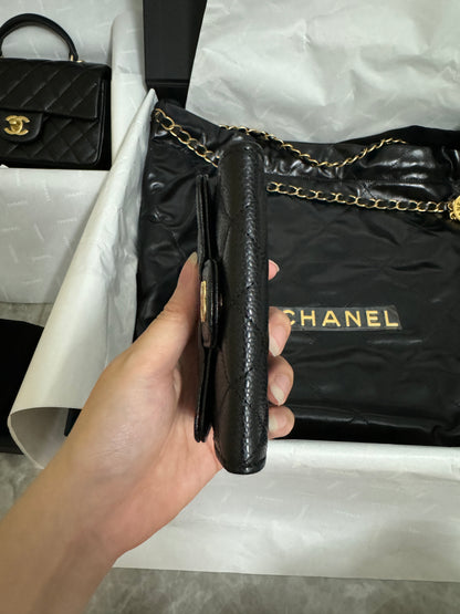 CHANEL 經典CF卡包 黑色牛皮