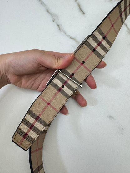 BURBERRY 雙面皮帶35MM