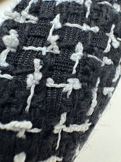 CHANEL Slingback Tweed 黑白粗花呢