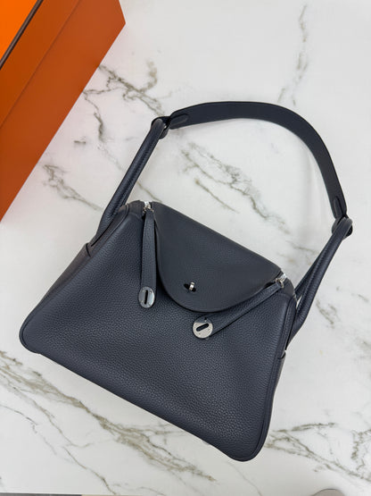 HERMES Lindy 30 石墨灰銀扣 TC 88 Graphite PHW