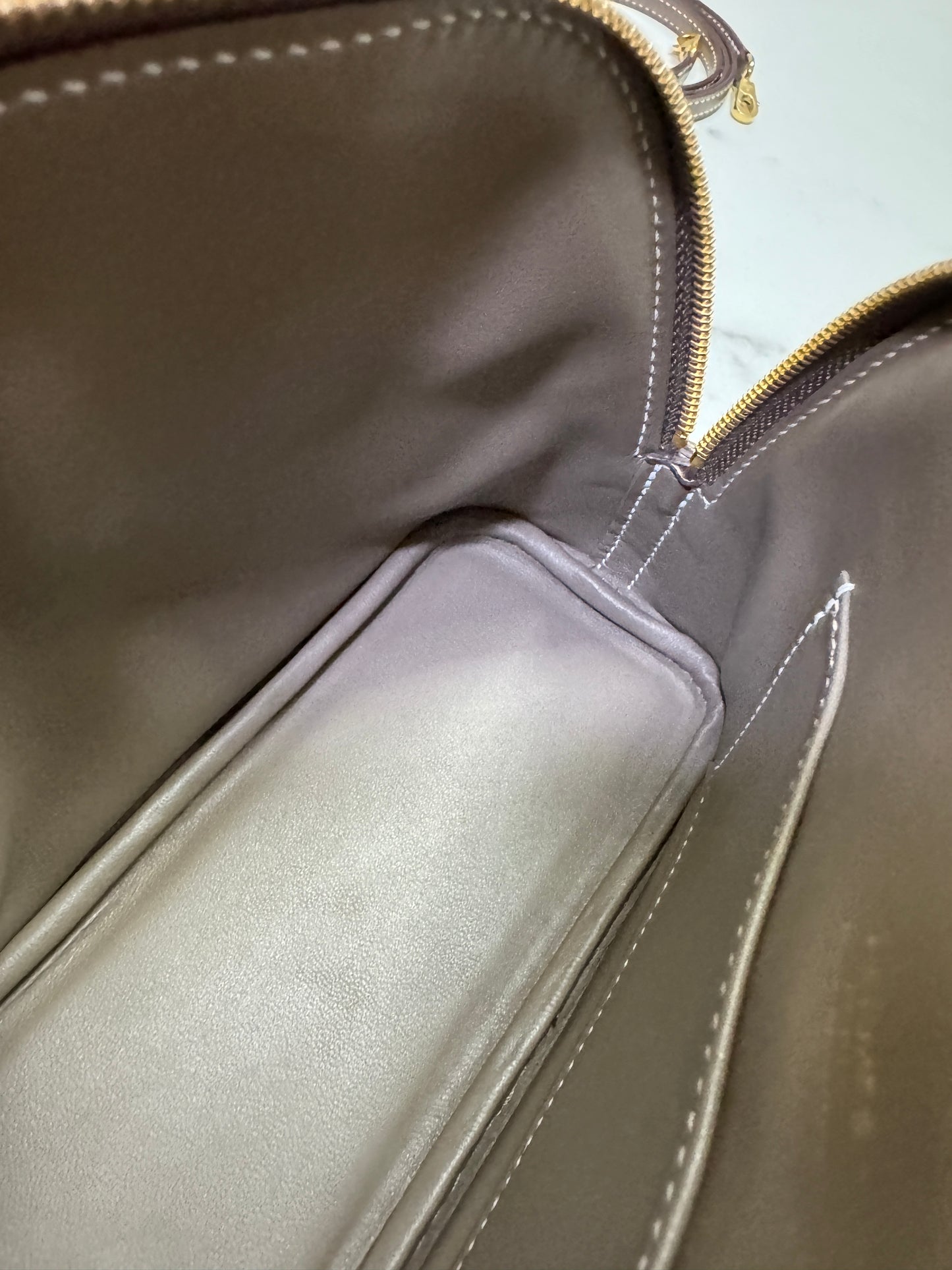 HERMES Mini Bolide 大象灰山羊皮 金扣