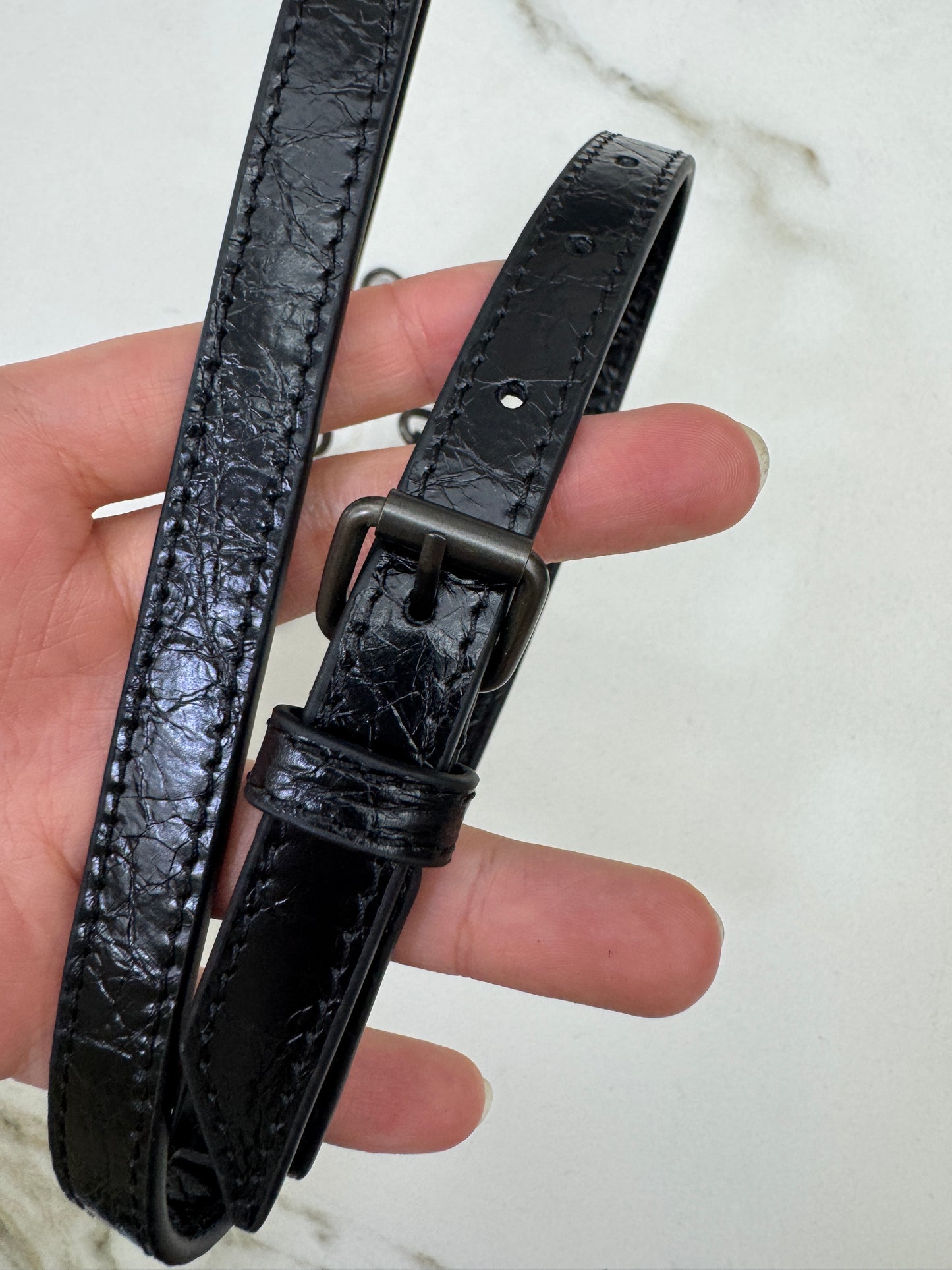 BALENCIAGA Le City Hobo 黑色油蠟皮