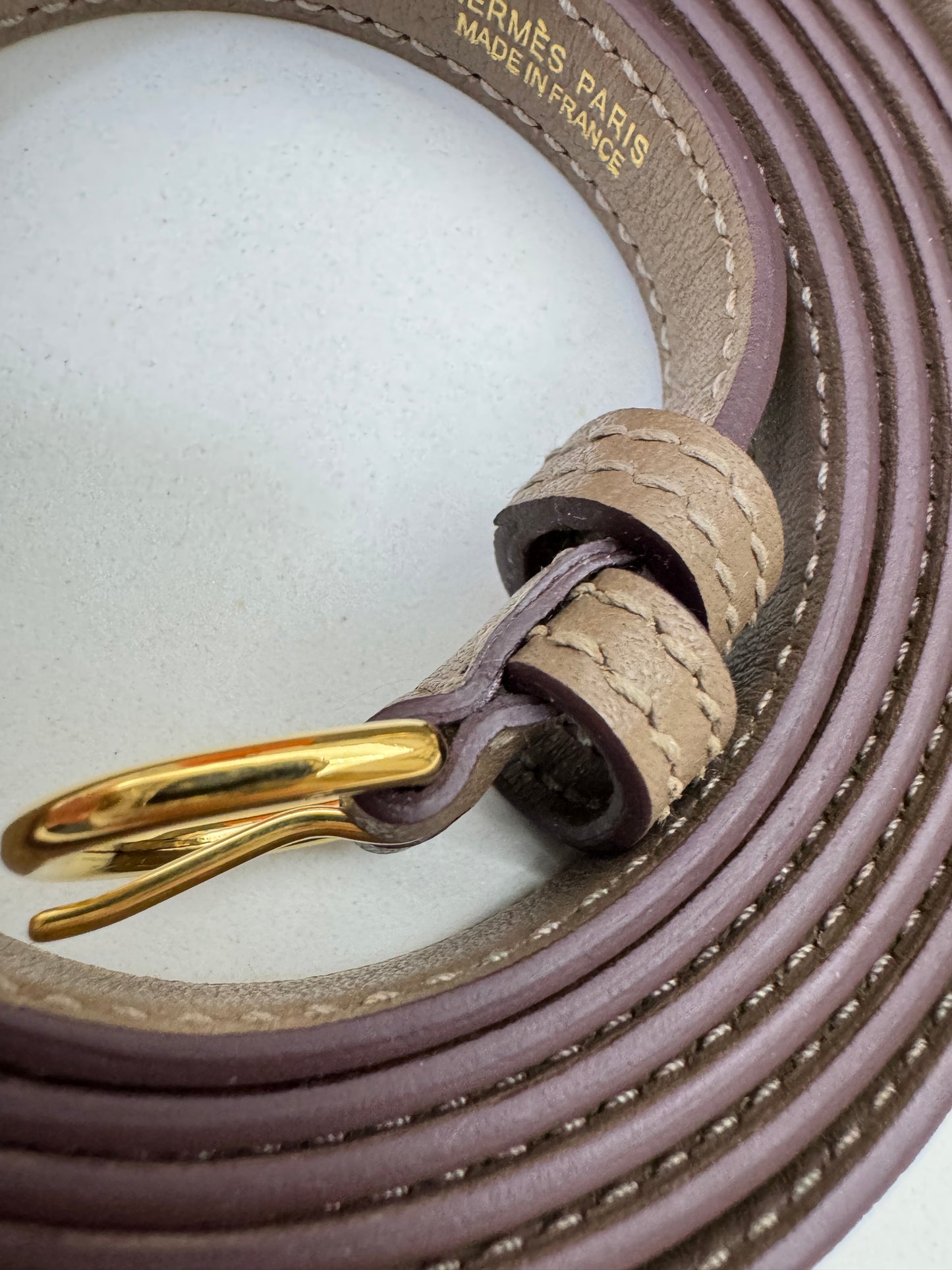 HERMES Mini 2424 大象灰金扣 Evercolor Etoupe GHW