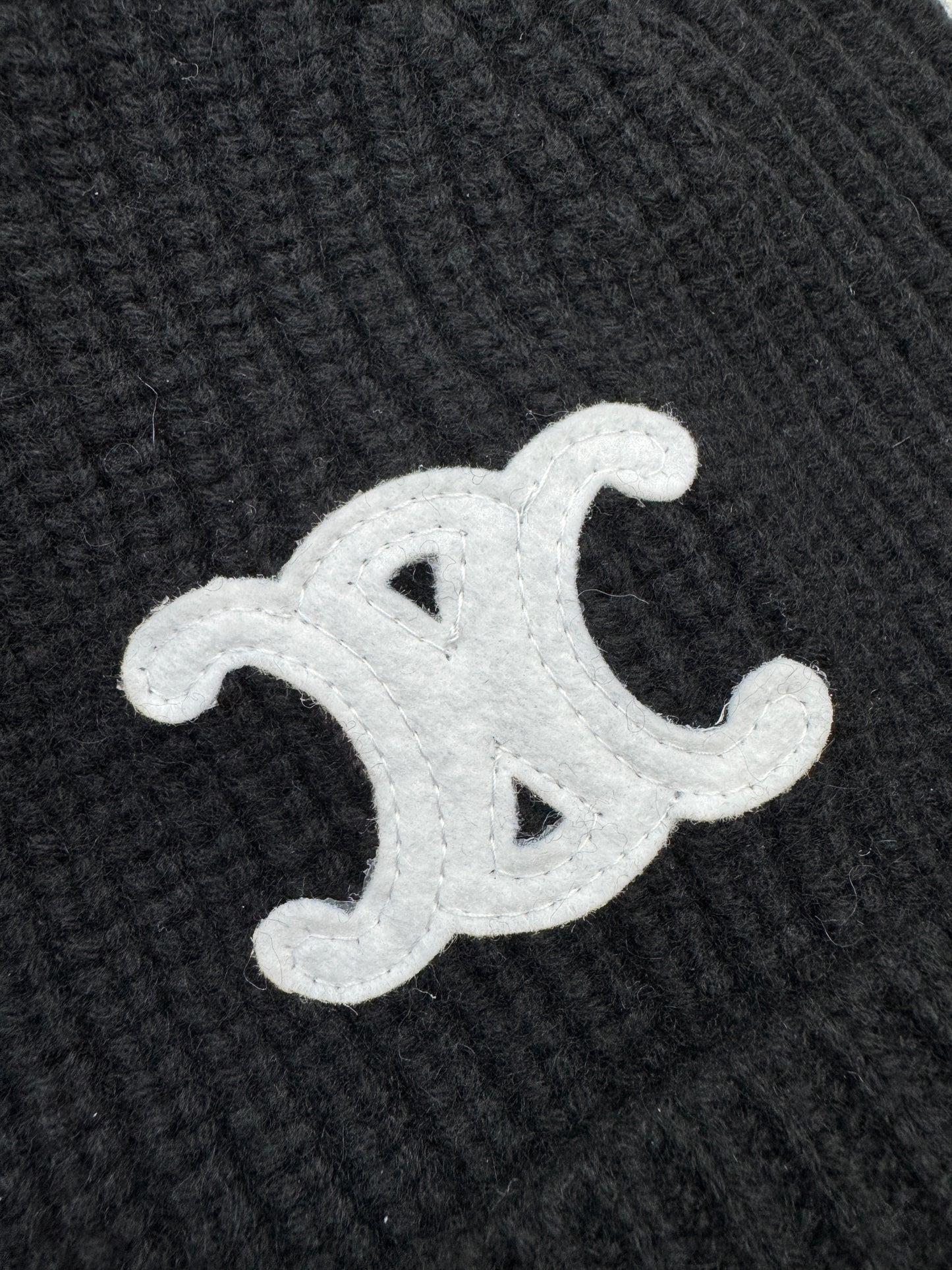 CELINE Cashmere 凱旋門Logo冷帽