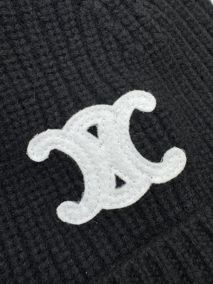 CELINE Cashmere 凱旋門Logo冷帽