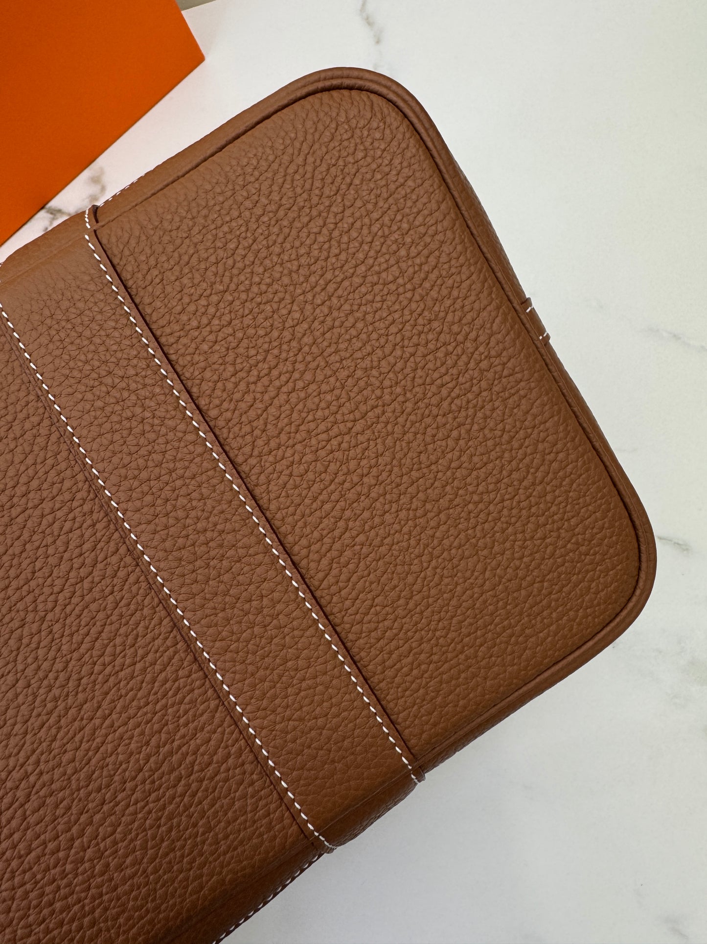 HERMES Garden Party 36 金棕拼風衣灰帆布 Negonda/ Canvas