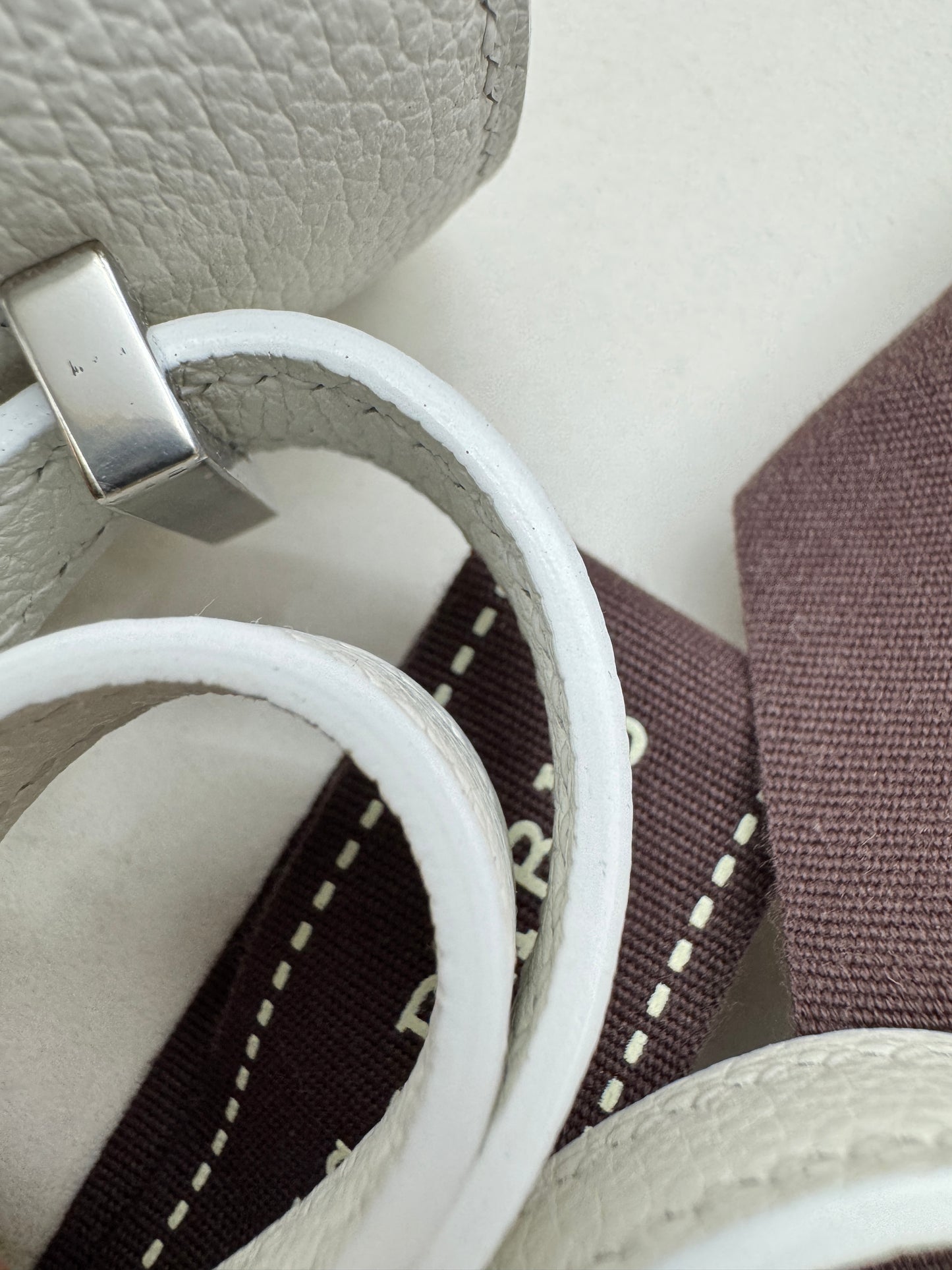 HERMES Mini Constance 新白色 銀扣 Evercolor 0U New White PHW