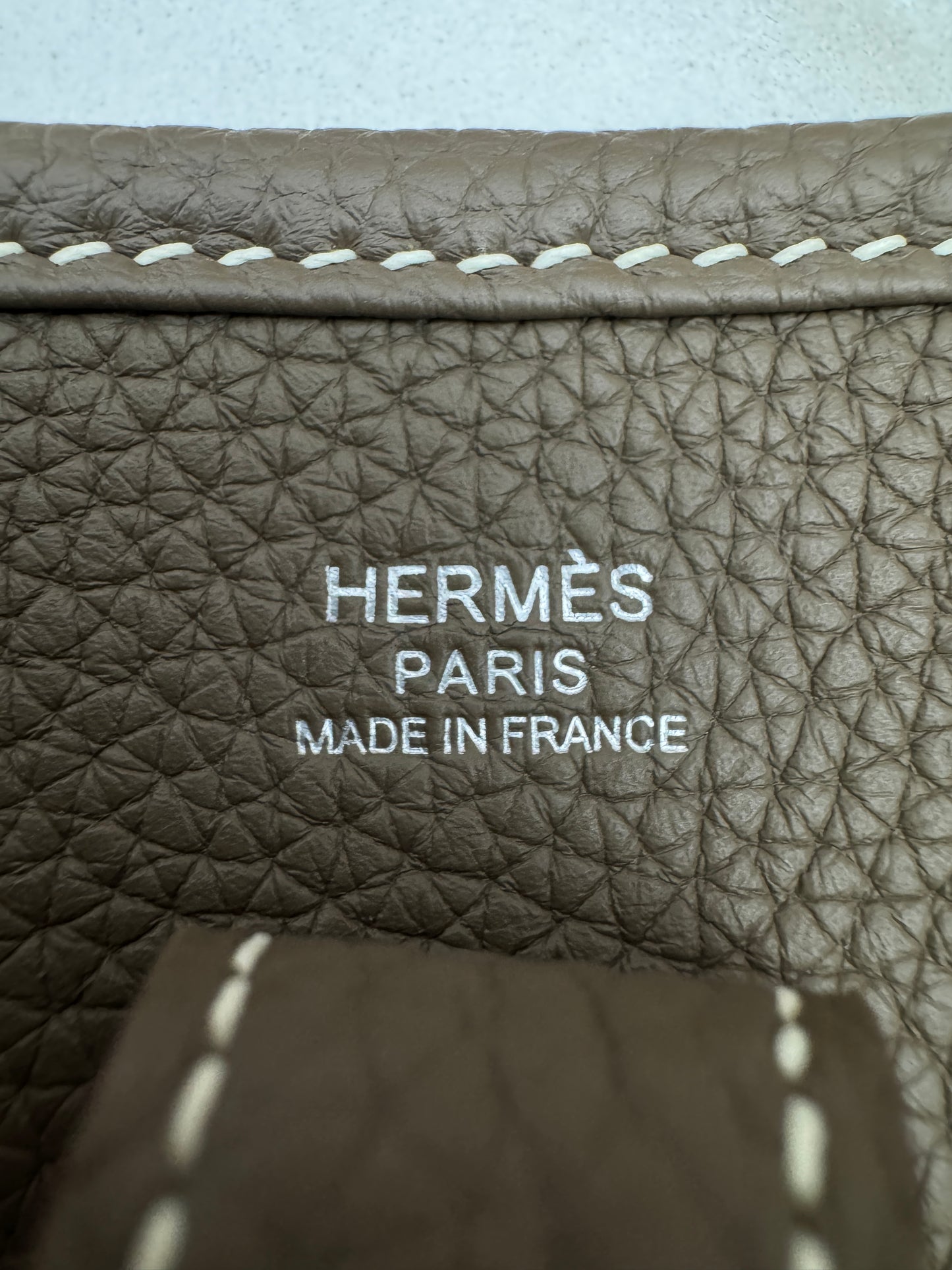 HERMES Evelyne 23 大象灰銀扣 Etoupe TC PHW