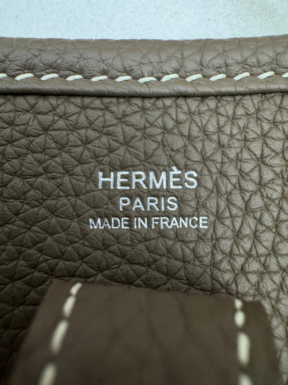 HERMES Evelyne 23 大象灰銀扣 Etoupe TC PHW
