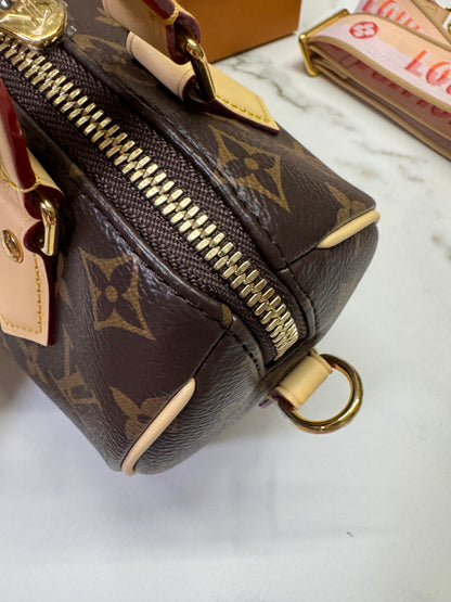LV Speedy 20 粉橙色肩帶