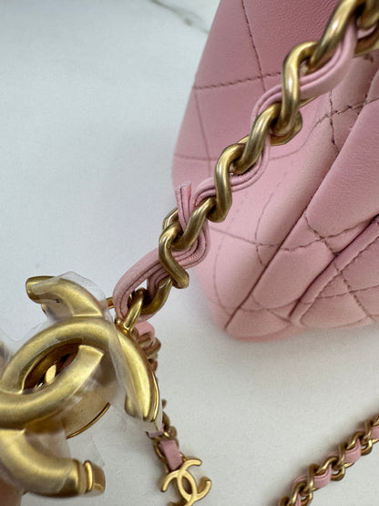 CHANEL 25B調節扣 Mini CF 17 粉紅色