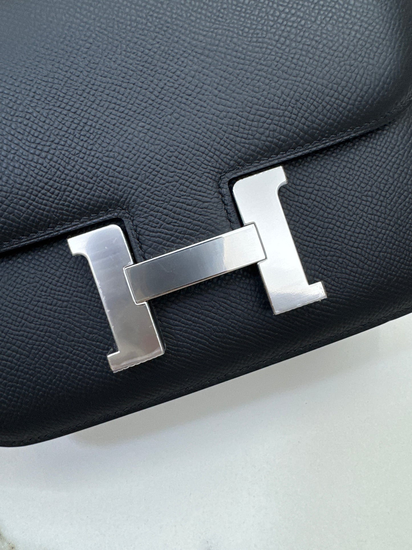 HERMES Mini Constance 黑銀 Noir Epsom PHW