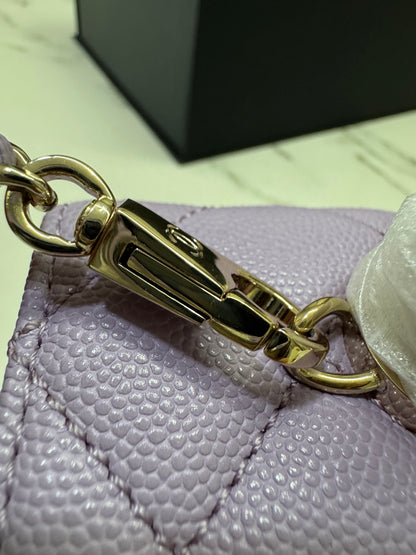 CHANEL Coco Handle 24P紫色 Small