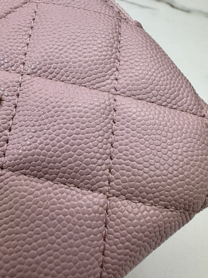 CHANEL 吐司零錢包 22B櫻花粉