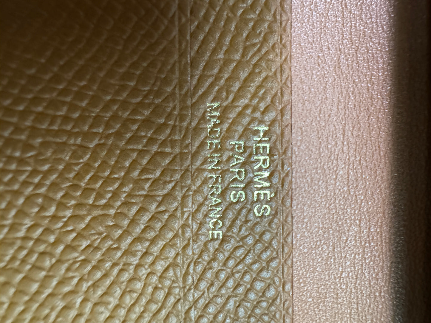 HERMES Bearn Mini Wallet 有散子位 Gold Epsom