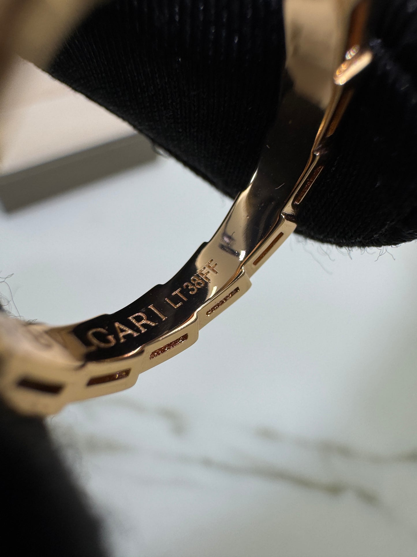 BVLGARI Serpenti 白貝母拼鑽 玫瑰金戒指