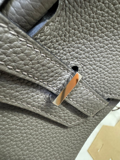 HERMES Birkin 25 錫器灰 銀扣 Togo 8F Etain PHW