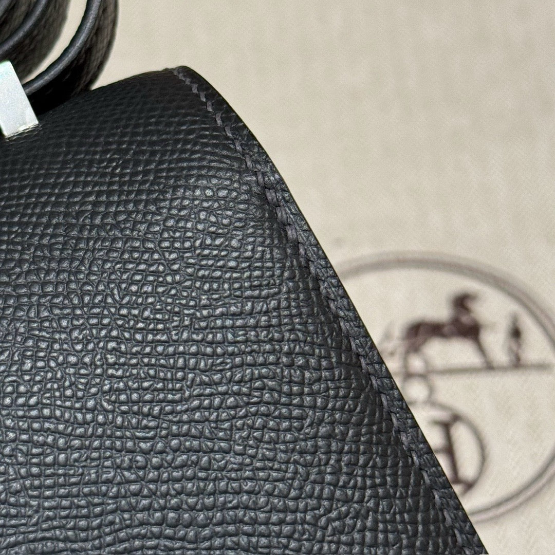 HERMES Mini Constance 鏡子款 黑銀 Epsom