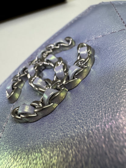 CHANEL 19卡包 22P人魚姬幻彩紫