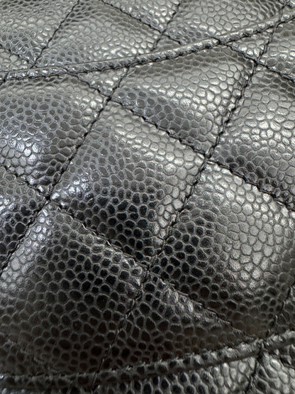 CHANEL Wallet On Chain 黑金牛 新版旋轉扣woc