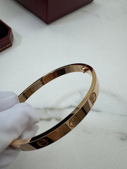 CARTIER Love Bracelets Classic Size Rose Gold