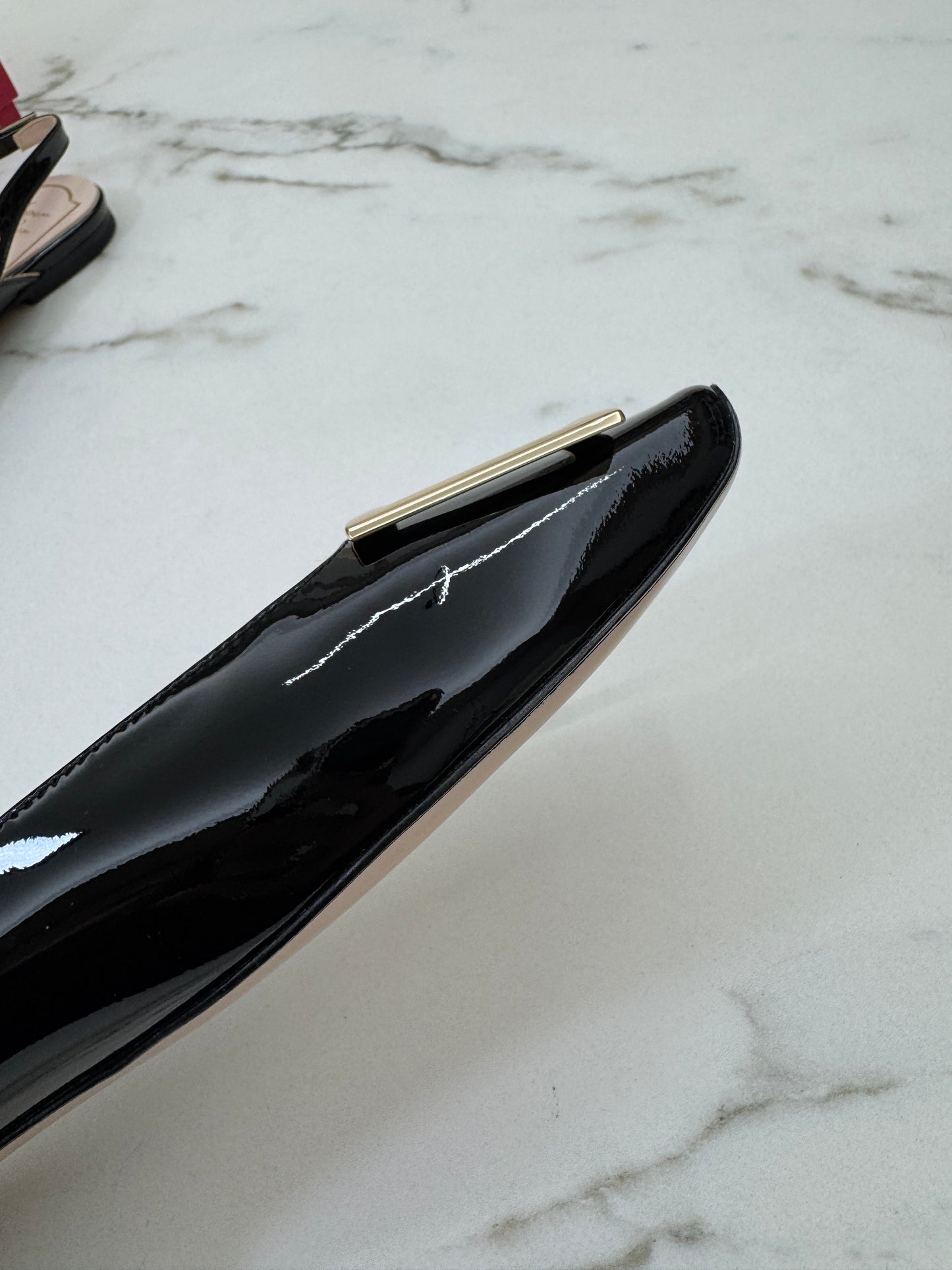 RV Slingback 漆皮黑色